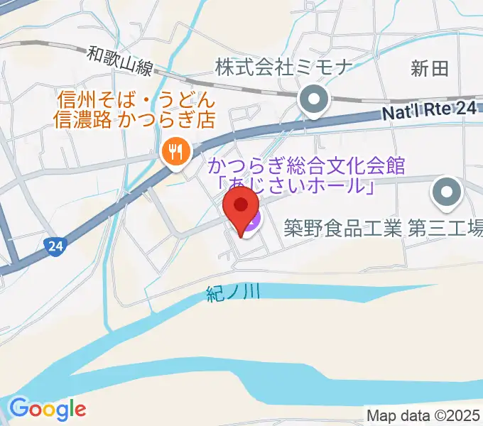 かつらぎ総合文化会館あじさいホールの地図