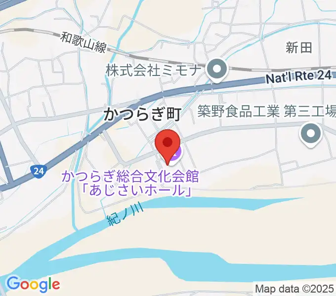 かつらぎ総合文化会館あじさいホールの地図