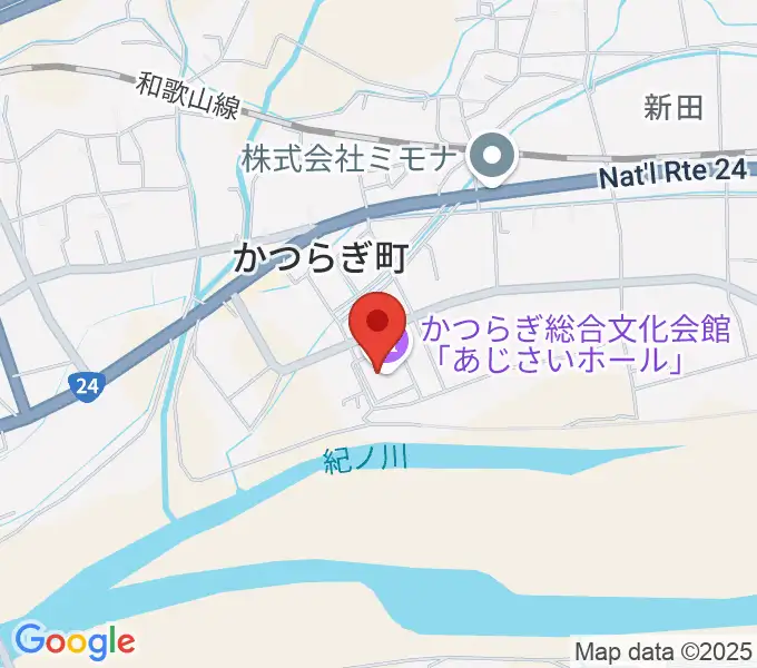 かつらぎ総合文化会館あじさいホールの地図