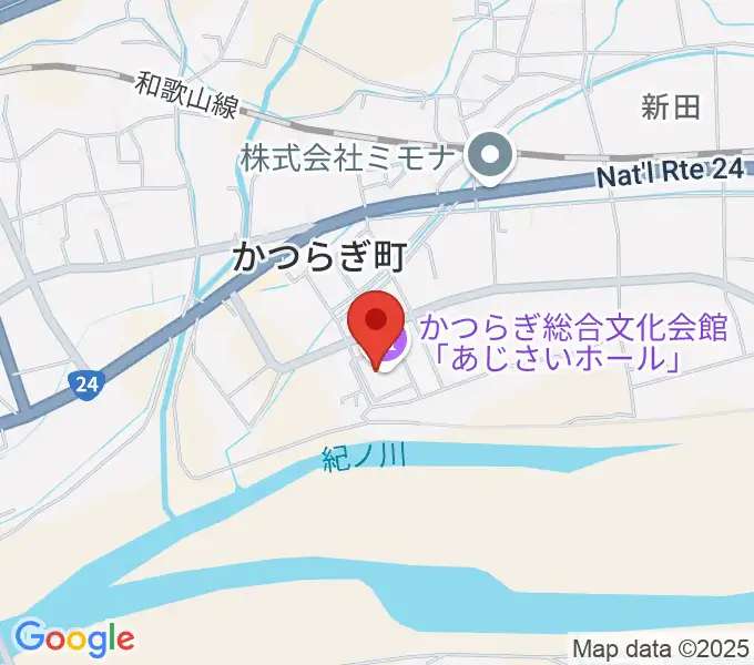 かつらぎ総合文化会館あじさいホールの地図