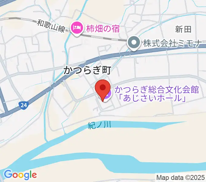 かつらぎ総合文化会館あじさいホールの地図