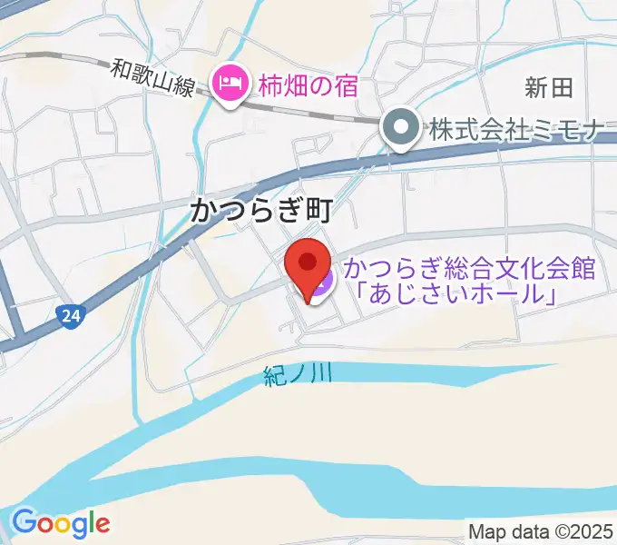 かつらぎ総合文化会館あじさいホールの地図