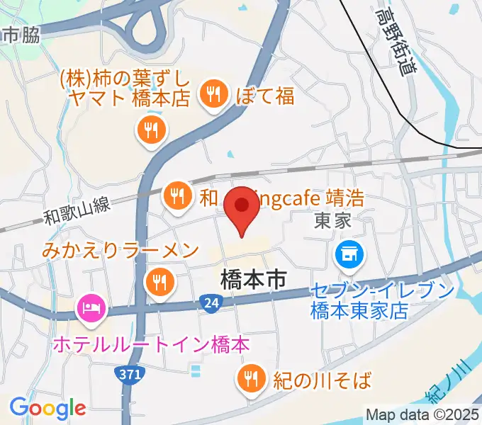 橋本市民会館の地図