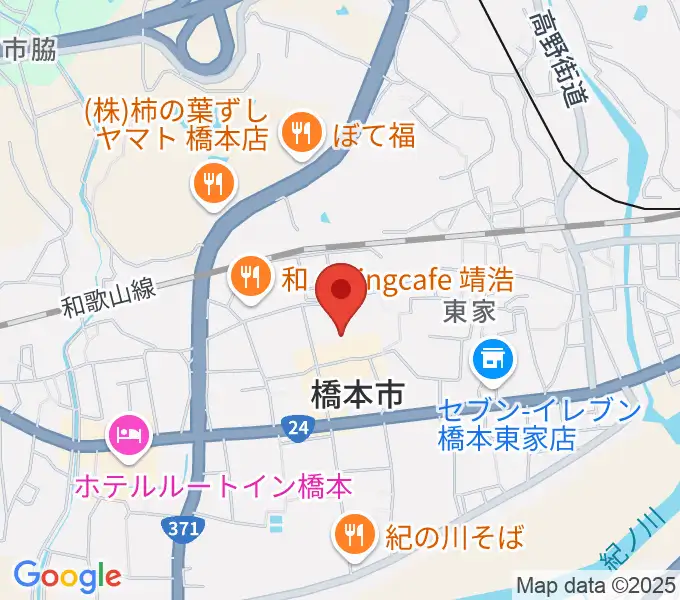 橋本市民会館の地図
