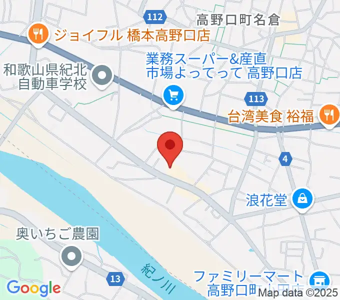 橋本市サカイキャニング産業文化会館アザレアの地図