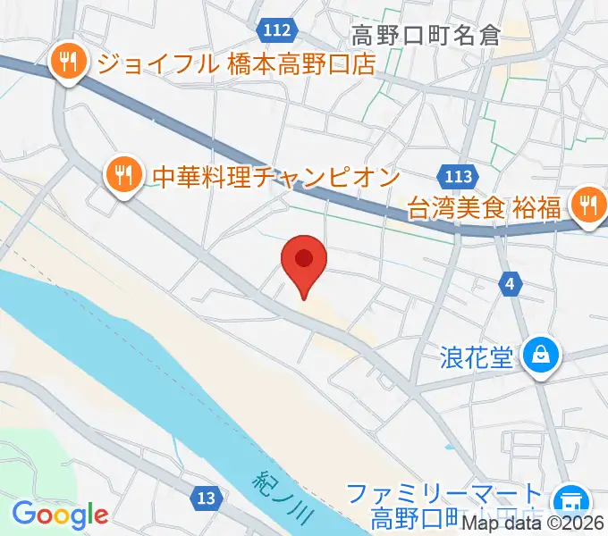 橋本市サカイキャニング産業文化会館アザレアの地図