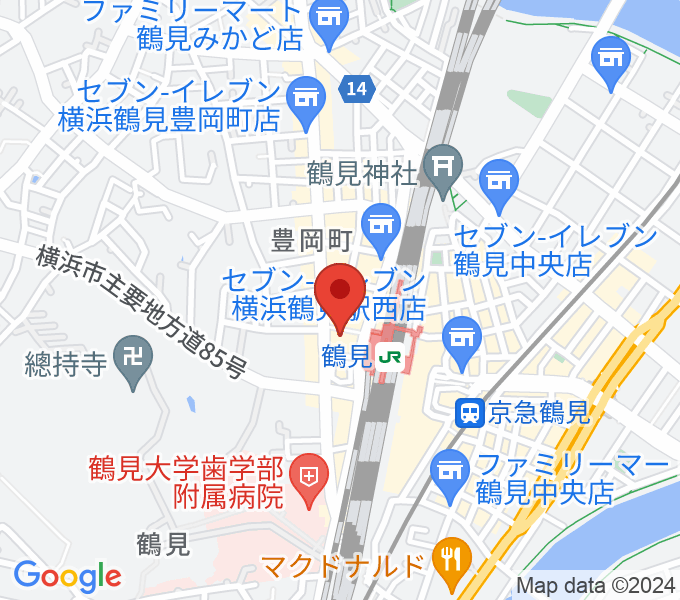 横浜市鶴見公会堂の場所
