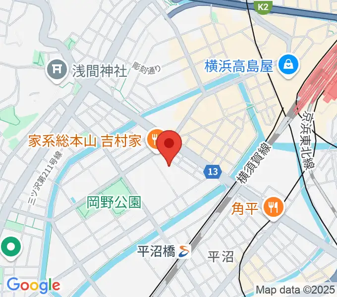 横浜市西公会堂の地図