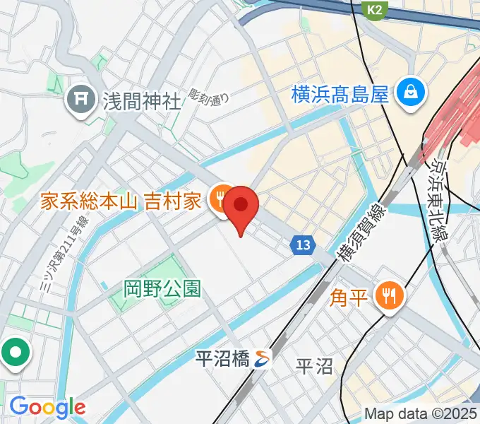 横浜市西公会堂の地図