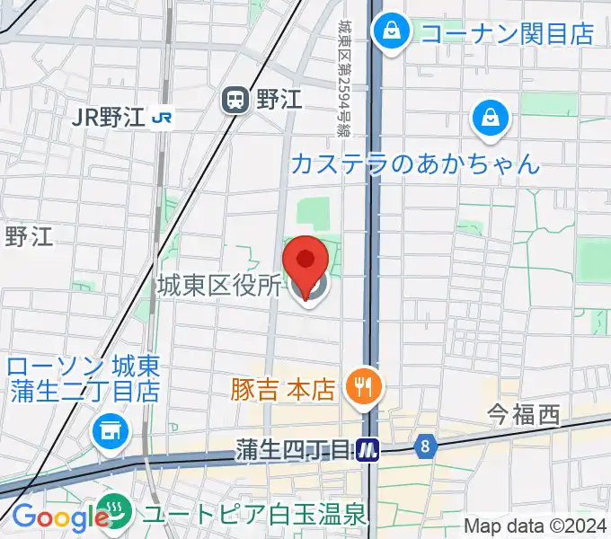 大阪市立城東区民センターの地図