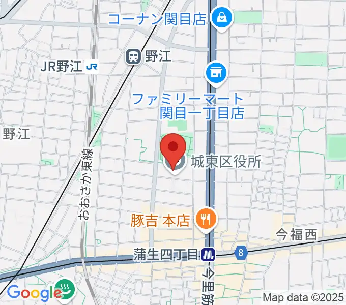 大阪市立城東区民センターの地図