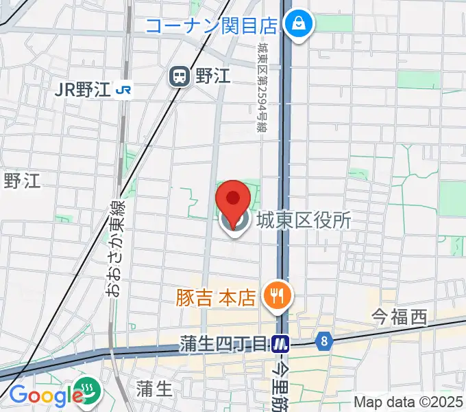 大阪市立城東区民センターの地図