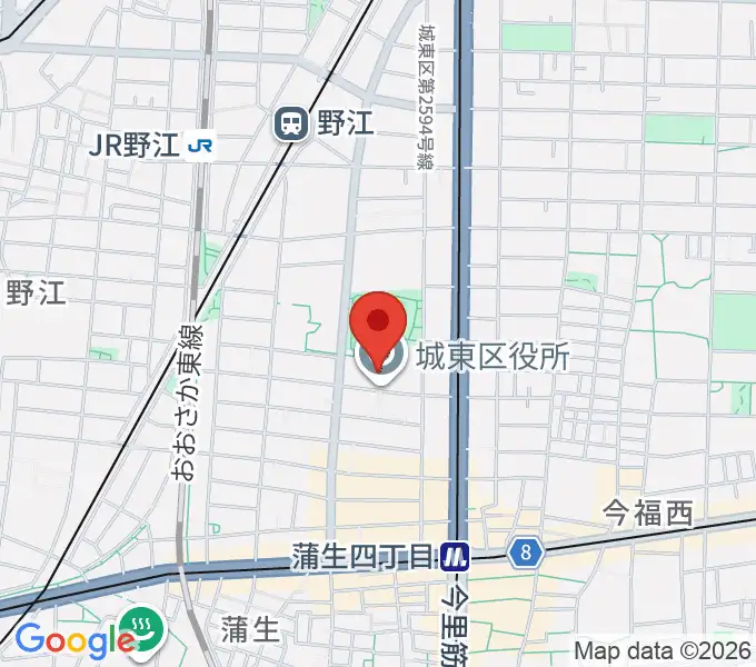 大阪市立城東区民センターの地図