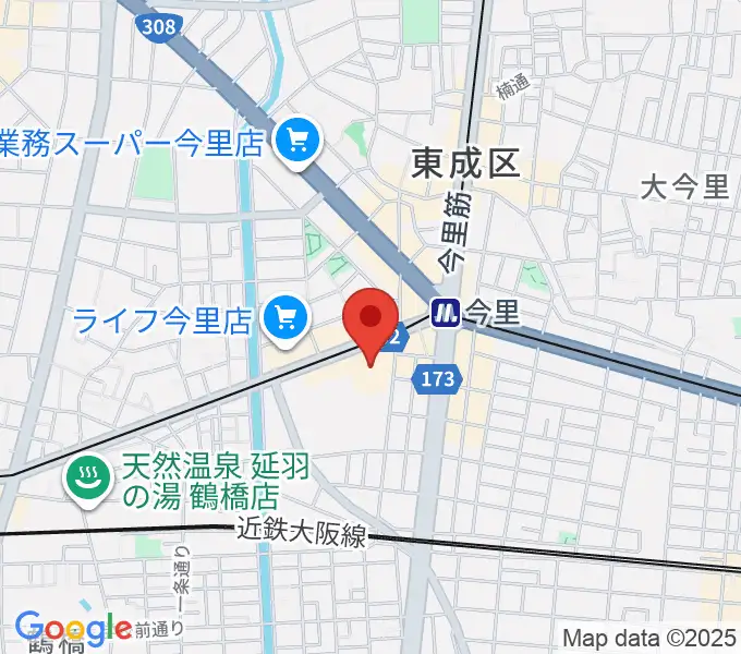 コミ協ひがしなり区民センターの地図
