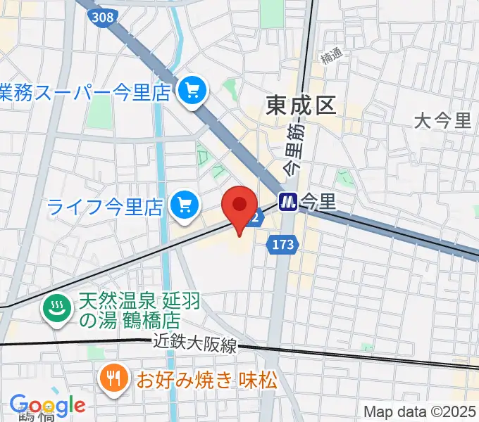 コミ協ひがしなり区民センターの地図