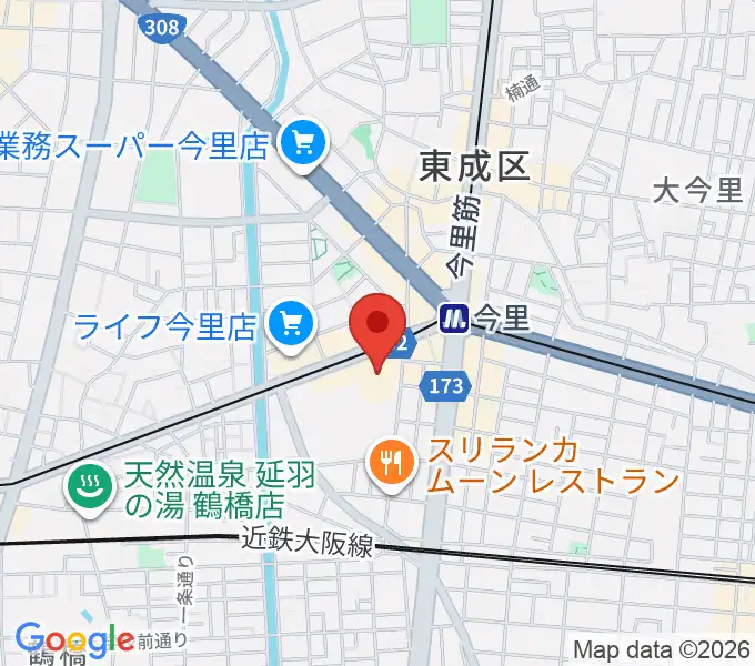 コミ協ひがしなり区民センターの地図