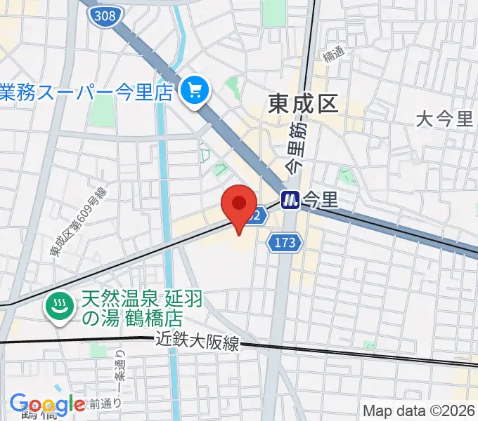 コミ協ひがしなり区民センターの地図