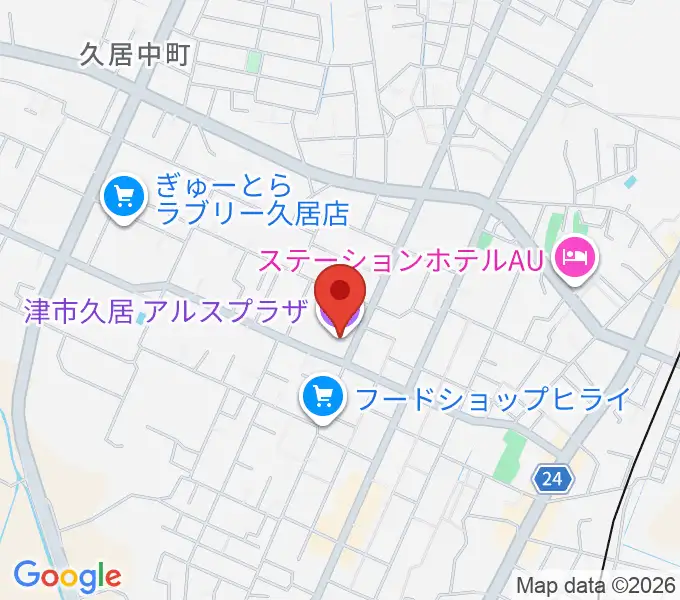 津市久居アルスプラザの地図