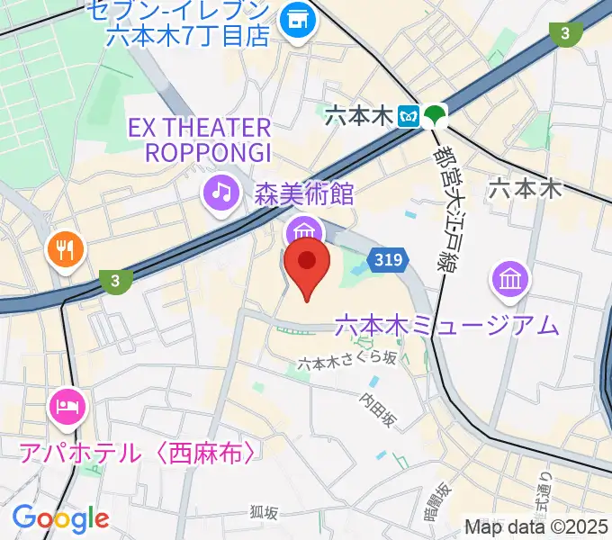TOHOシネマズ六本木ヒルズの地図