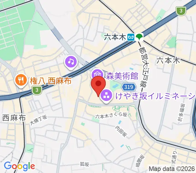 TOHOシネマズ六本木ヒルズの地図
