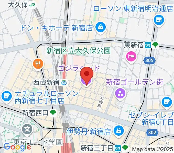 TOHOシネマズ新宿の地図