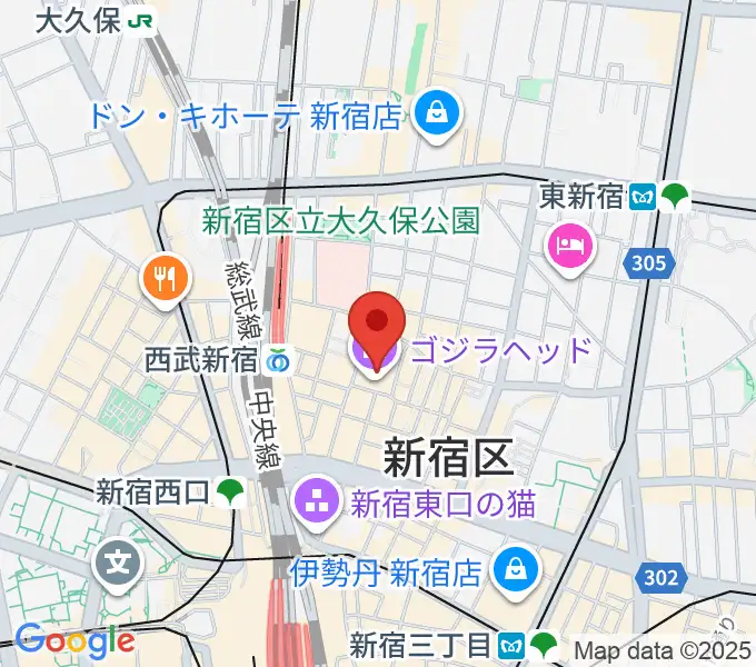 TOHOシネマズ新宿の地図