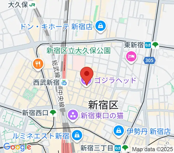 TOHOシネマズ新宿の地図
