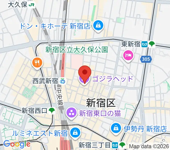 TOHOシネマズ新宿の地図