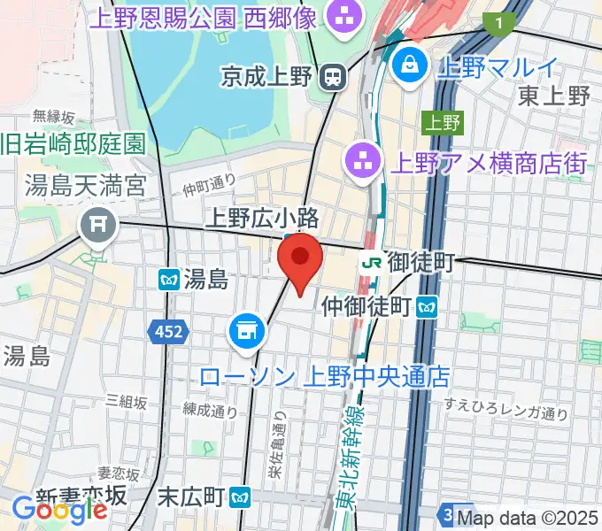 TOHOシネマズ上野の地図