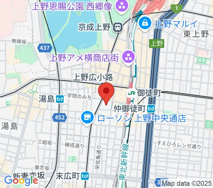 TOHOシネマズ上野の地図
