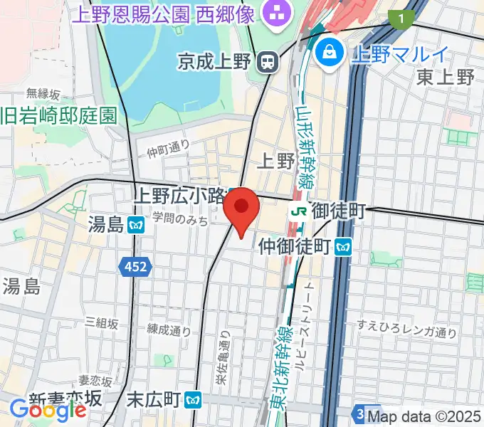 TOHOシネマズ上野の地図