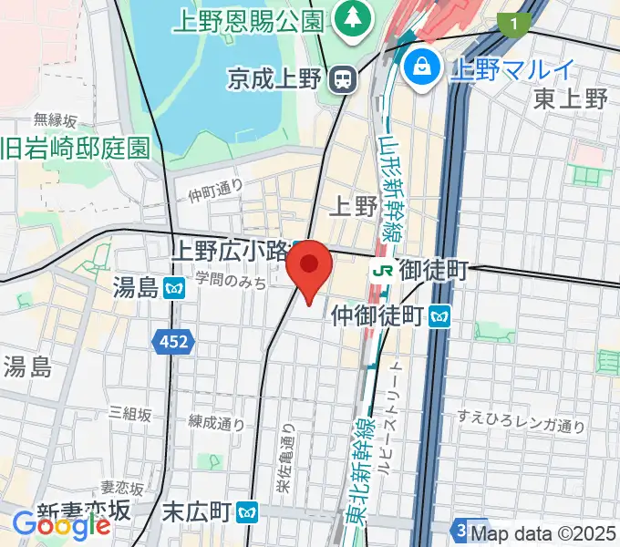 TOHOシネマズ上野の地図