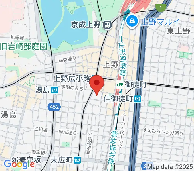 TOHOシネマズ上野の地図