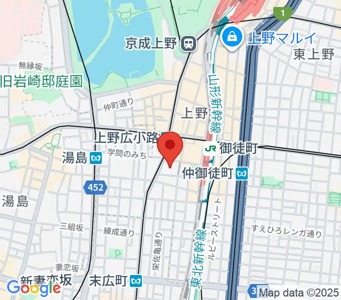 TOHOシネマズ上野の地図