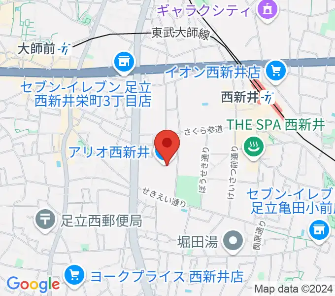 TOHOシネマズ西新井の地図