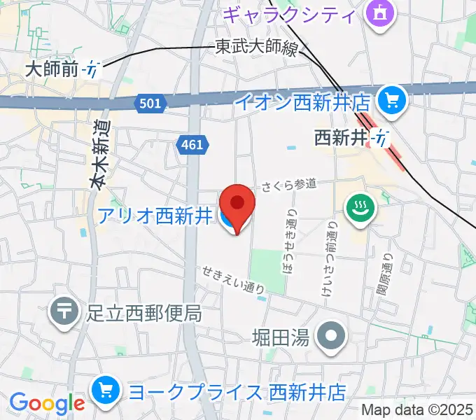 TOHOシネマズ西新井の地図