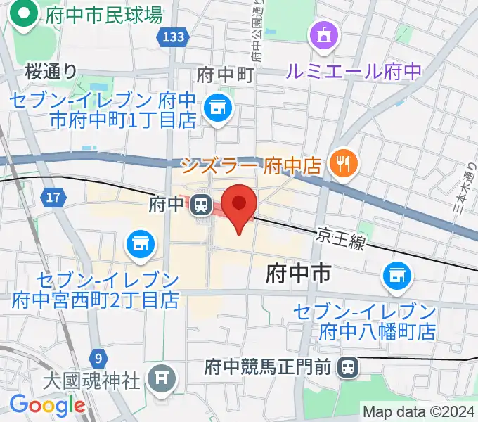 TOHOシネマズ府中の地図