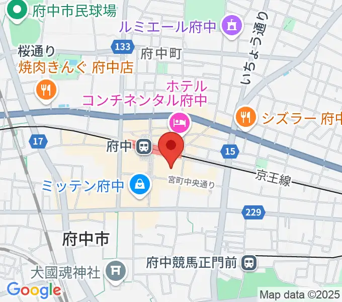 TOHOシネマズ府中の地図