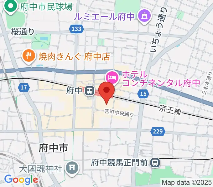 TOHOシネマズ府中の地図