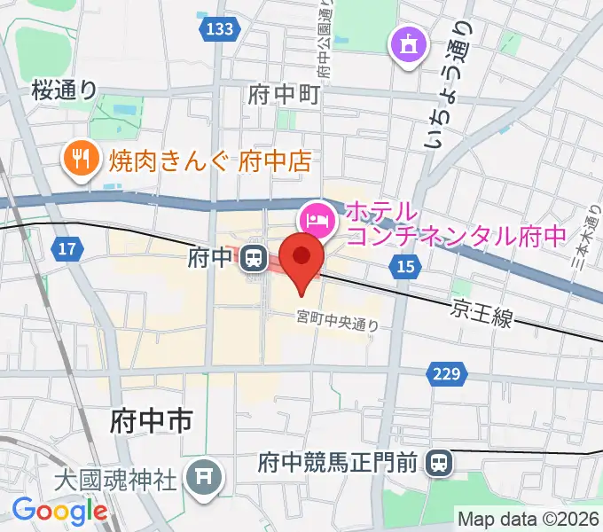 TOHOシネマズ府中の地図
