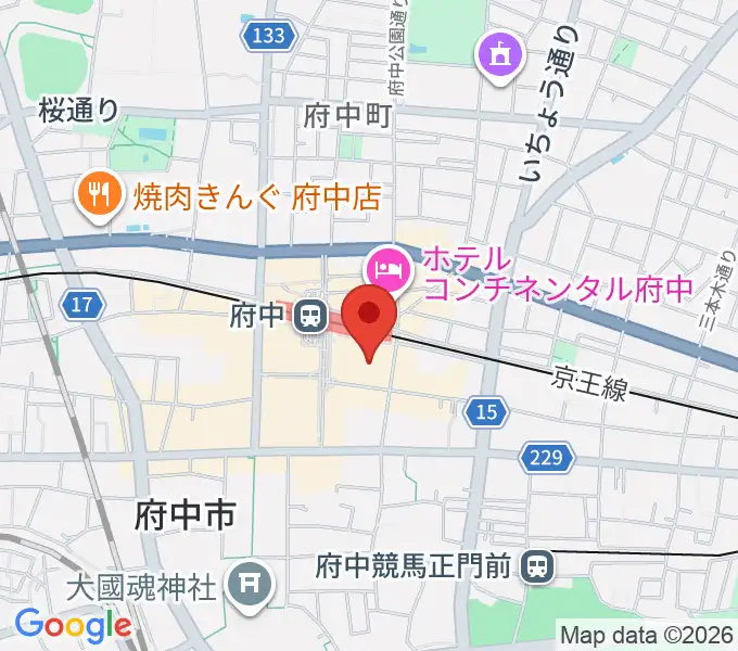 TOHOシネマズ府中の地図