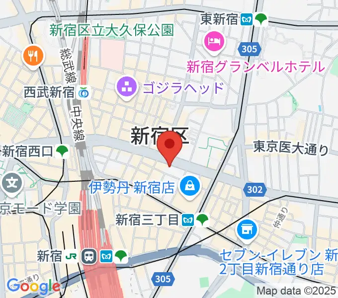 新宿ピカデリーの地図