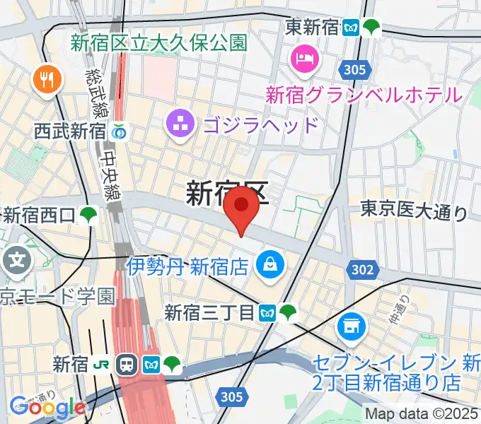 新宿ピカデリーの地図