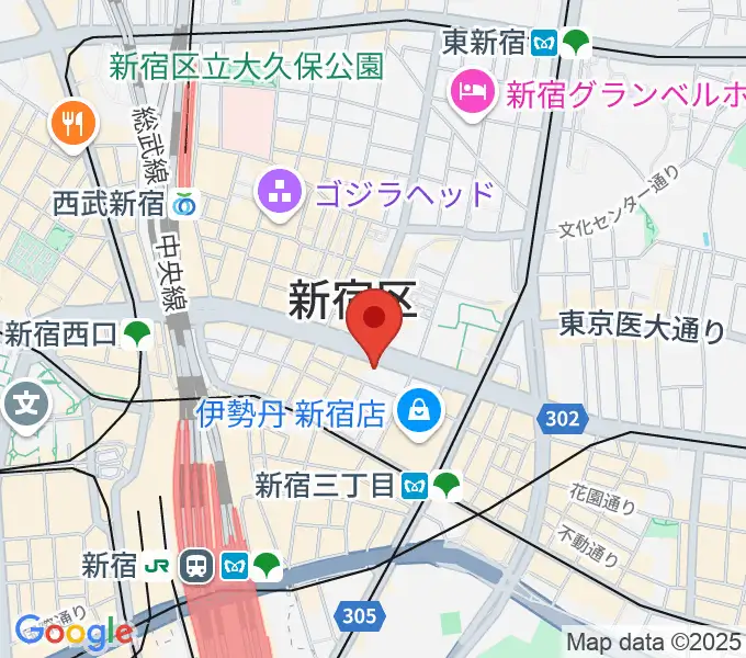 新宿ピカデリーの地図