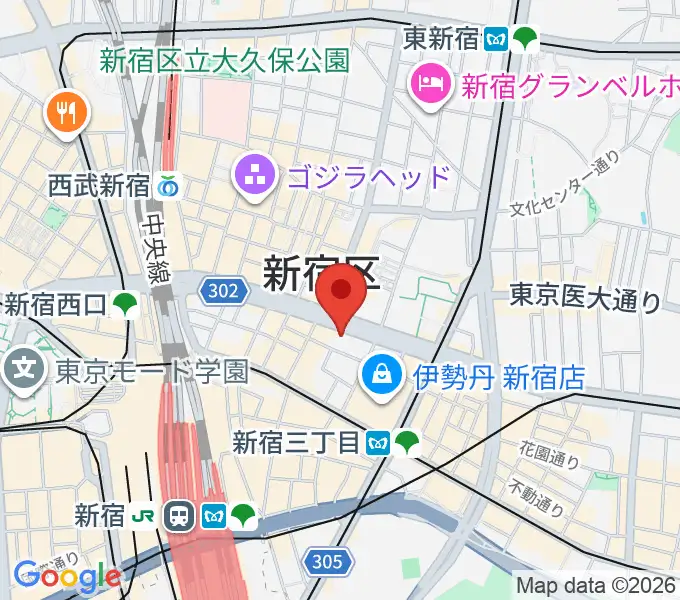 新宿ピカデリーの地図