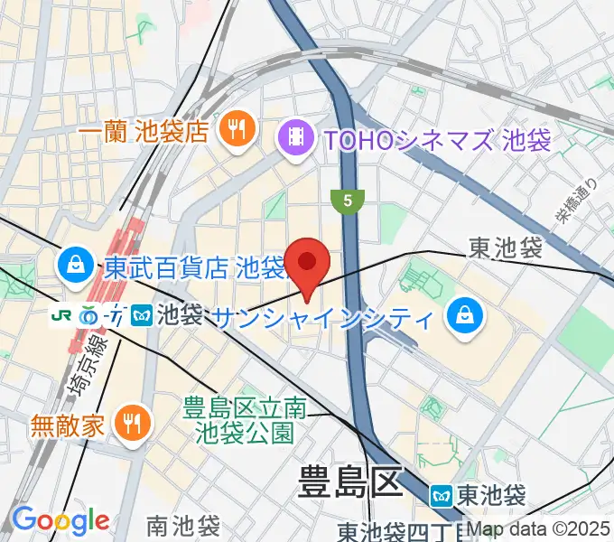 池袋HUMAXシネマズの地図
