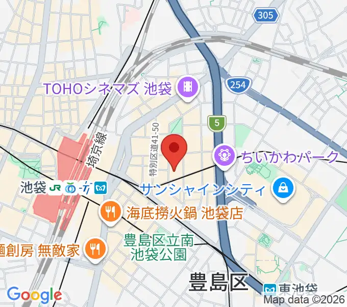 シネマサンシャイン池袋の地図