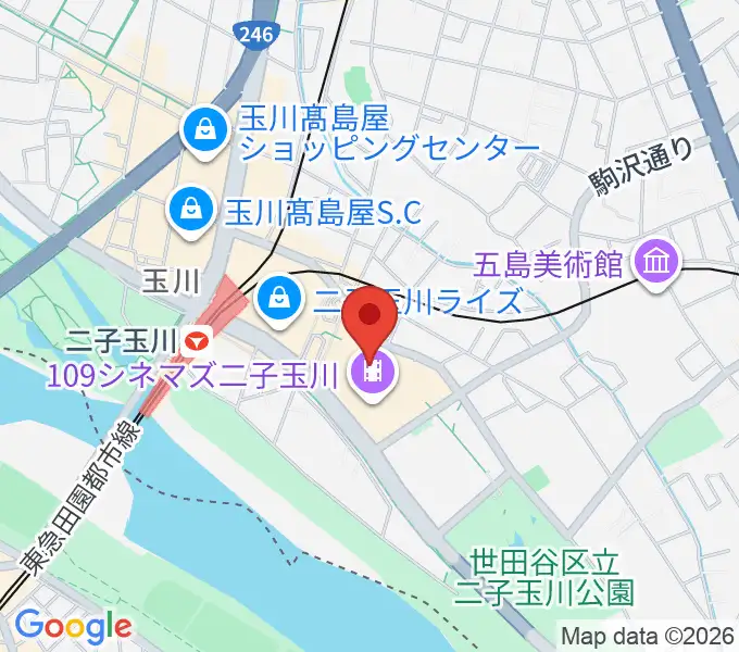 109シネマズ二子玉川の地図