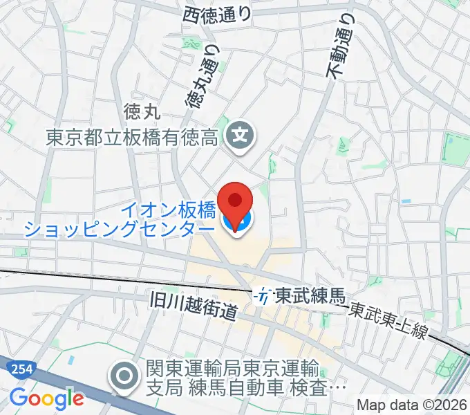 イオンシネマ板橋の地図