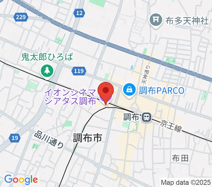 イオンシネマ シアタス調布の地図